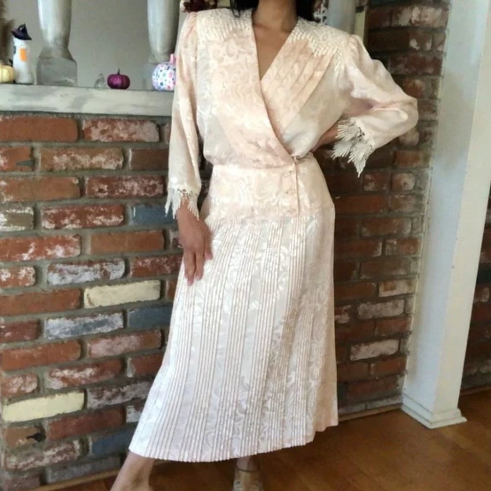 NILANI Vintage 1980s Pink Dress